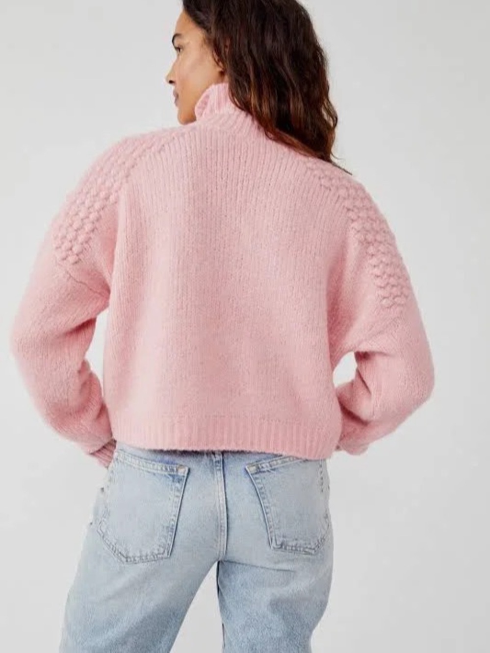 Free People Opal Rollneck Knit Sweater Pink - Picture 4 of 8